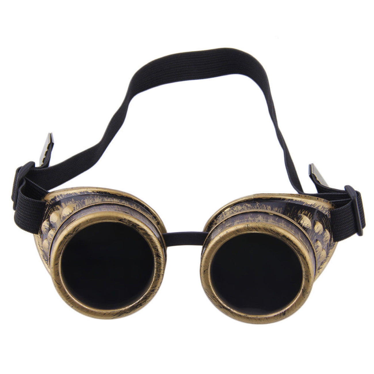 1, Black Vintage Cyber Steampunk Goggles Welding Goth Cosplay Festival Goggles Rustic Goggles