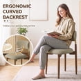 thumbnail image 6 of AFO Set of 4 Dining Chairs, Chenille Upholstered Kitchen Side Chairs with Wood Legs and Backrest for Modern Mid-Century Dining Room and Restaurant, Taupe, 6 of 14