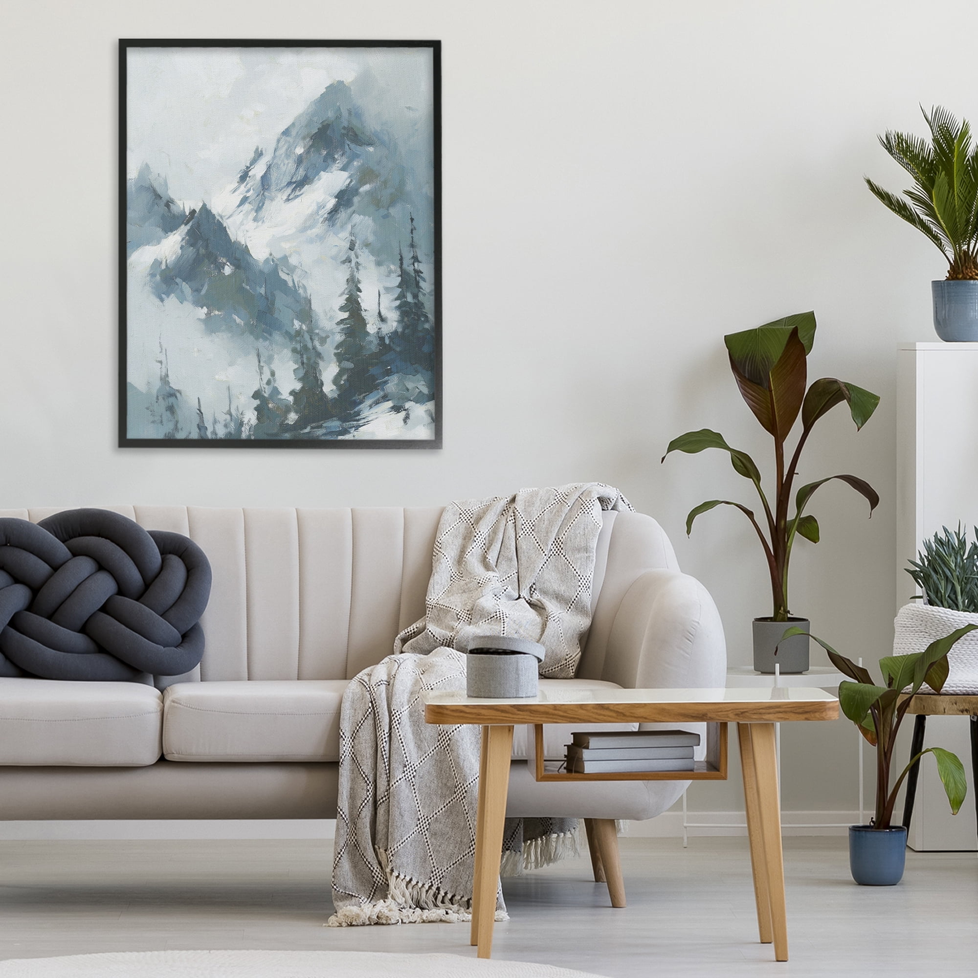 Stupell Industries Frozen Majesty Mountains Black Framed Giclee Art, design by Svetlana Aleynikova