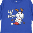 thumbnail image 4 of Inktastic Let It Snow Christmas Snowman Boys or Girls Long Sleeve Toddler T-Shirt, 4 of 5