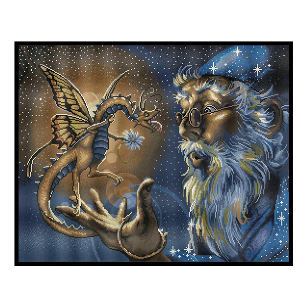 11CT punto de cruz completo mariposa dragón estampado DIY Kit algodón hilo bordado Likrtyny decoración de arte