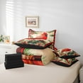 thumbnail image 6 of Manfei Red Cardinals Berry 7 Pieces Bedding Comforter Set,Rustic Pine Cone Full Bedding Set,Merry Christmas Fitted Sheet Flat Sheet For Girls,Ultra Soft Home Decor Reversible, 6 of 8