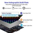 thumbnail image 2 of Placa de construcción IdeaFormer 3D PEG Rainbow Hex Glow para Bambu Lab, 2 of 7