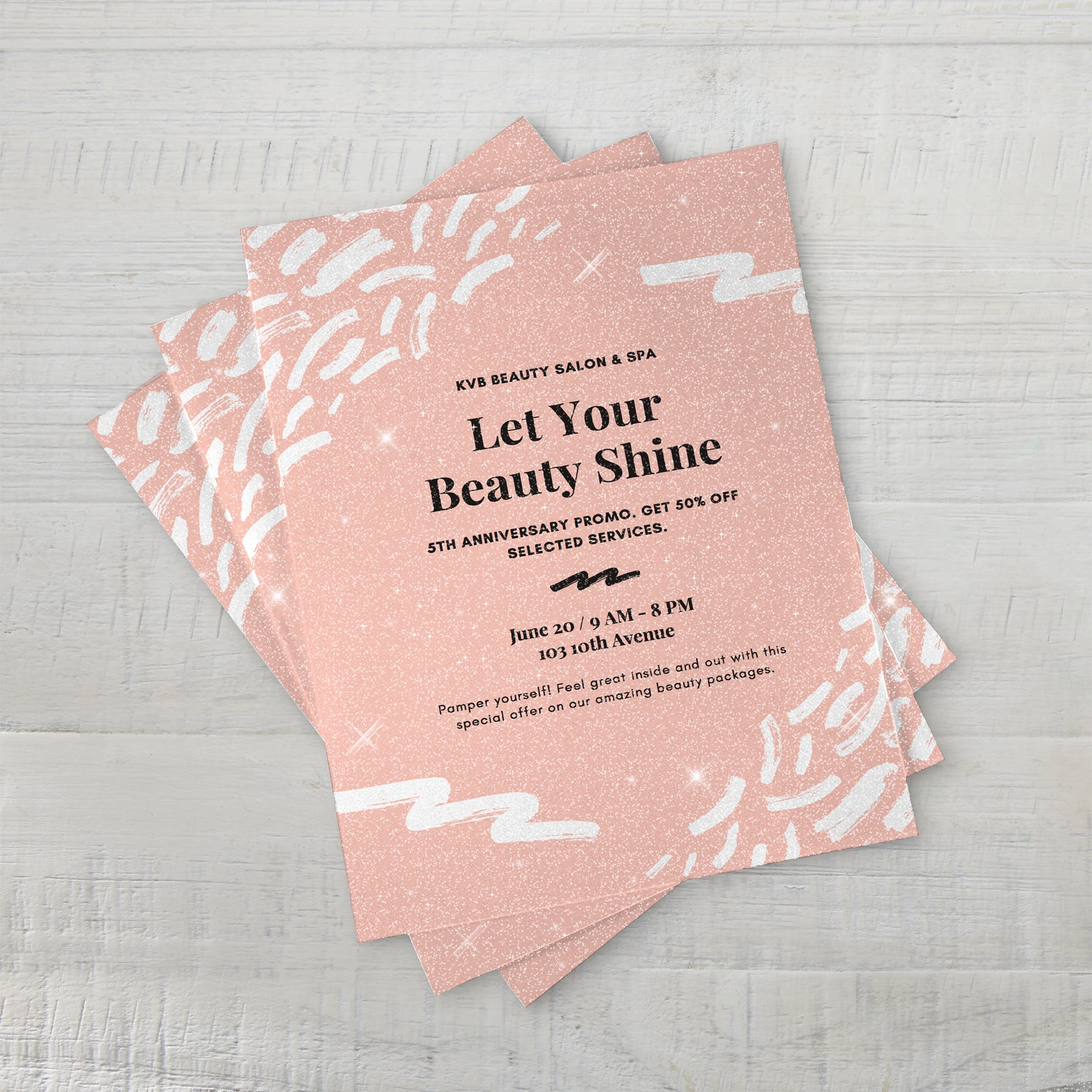 Pen+Gear White Glitter Card Stock, 8.5" x 11", 104 lb, 10 Sheets