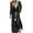 Black, variant on Antinious Plus Size Maxi Dresses for Women Casual Solid Color Long Sleeve V Neck High Waist Ankle Length with Slit Dress,Fall Winter Savings!Birthday Dresses for Women,Women Party Dress,Black,M