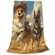 thumbnail image 2 of Fotbe Farm Corgi German Shepherd Manta de Franela Acolchonada con Estampado, Súper Suave y Esponjosa, Extra Grande para Sofá, Cama, Uso Todo el Año-80"x60", 2 of 7