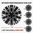 thumbnail image 3 of Wheel Hub Caps, 4 Pcs 15inch Hubcaps Full Protection Wheel Cover Replacement for Cars Trucks SUV, Universal Snap On Rim Cover, Auto Accessories, 3 of 7