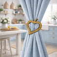 thumbnail image 5 of Wooden Heart Curtain Tieback – Decorative and Functional Design – Natural, 5 of 8