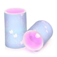 thumbnail image 2 of Winter White Birds Flameless LED Candle Set with Remote, Battery Operated Color Changing Pillar Candles, Set of 2, 2 of 7