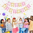 thumbnail image 4 of Banderín de cumpleaños Woizoeiy rosa y dorado para fiesta de niño/niña, 4 of 8