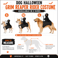 thumbnail image 4 of 3D Grim Reaper Rider Pet Costume for Dogs and Cats, Funny Halloween Cosplay Outfit with Adjustable Magic Tape, Small to Large Pet Party, Parade and Photo Costume, 4 of 6