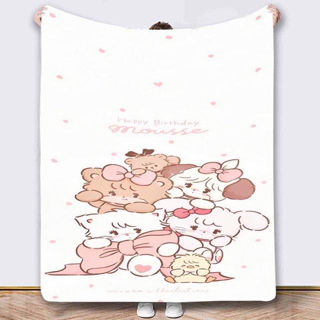 3D Printing, Cartoon Soft Double Flannel Blanket, Super Soft Blanket, Suitable For Living Room, Sofa