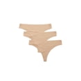 thumbnail image 2 of honeydew Women's Skinz Thong Panty 3 Pack 540243P Nude Medium M, 2 of 2