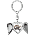 thumbnail image 1 of Flowers and Art Deco Fashion Heart Angel Wing Key Chain Holder, 1 of 3