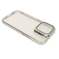 thumbnail image 2 of Funda magnética para teléfono Funda delgada para teléfono a prueba de golpes con protector de lente de cámara Pata de cabra Funda protectora dura para PC de alta transparencia Plata para iPhone 14, 2 of 5