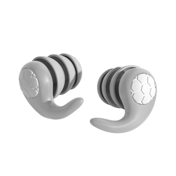 Ygjytge 1 Par Tapones para Los Oídos Silicona 3 Capas para 5 A 12 Años Nadando (gris)