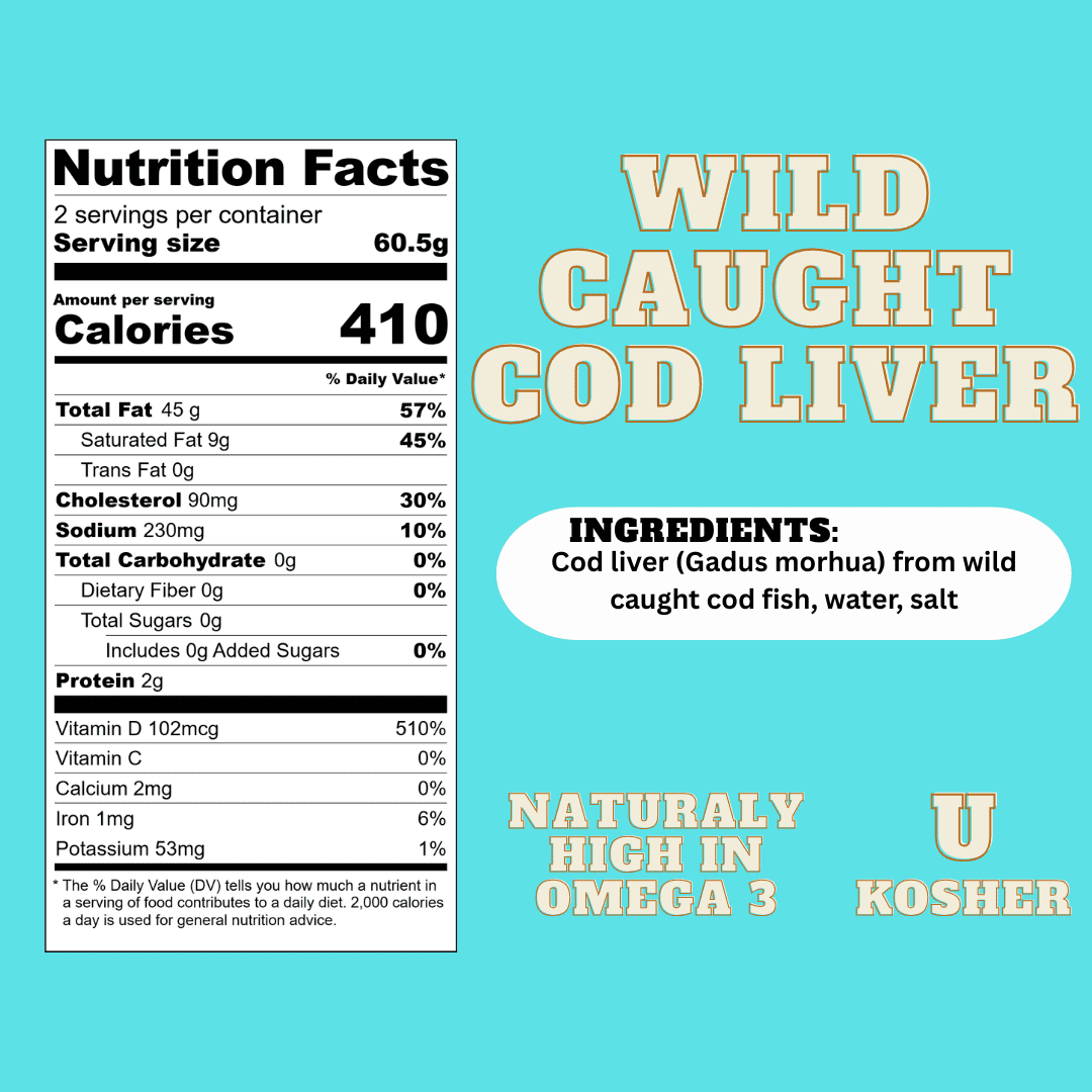 Foie Gras of the Sea Icelandic Cod Liver in Own Oil 121g/4.3 oz (pack of 12)