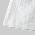 thumbnail image 7 of Men's Shorts Summer Fashion Casual Cotton Solid Tether Short Pants for Men White, 7 of 7