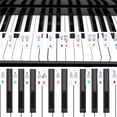thumbnail image 5 of 88 Keys Silicone Piano Keyboard Sticker, Removable Piano Stickers for Keyboards(Colour), 5 of 5