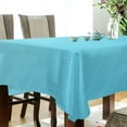 thumbnail image 3 of GZHJMY Blue Solid Color Tablecloth, Rectangle Waterproof Washable Polyester Table Cover for Picnic Dinner Holiday Party Decor, 60 x 108 Inch, 3 of 7