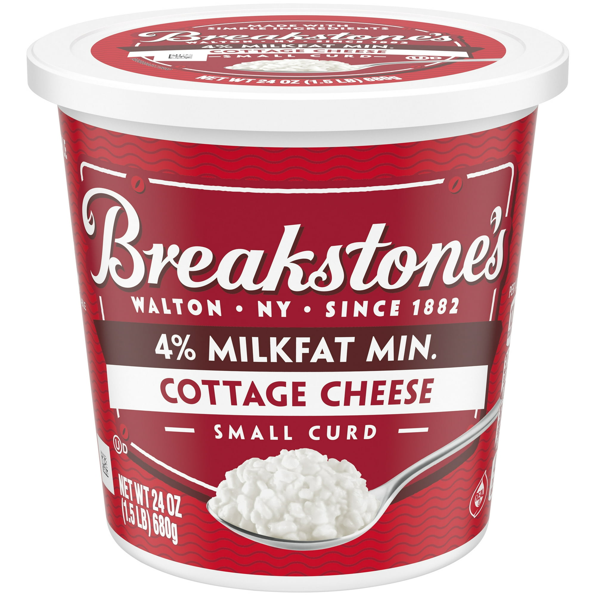 Breakstone's Small Curd Cottage Cheese with 4% Milkfat, 24 oz Tub
