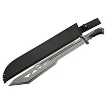SZCO China Made Macho Machete Satin Fixed Blade Knife, 25in Overall, 19.25in Satin Sa
