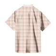 thumbnail image 5 of Yiaimeir Men's Casual Short-sleeved Shirt Slim Fashion Men's Plaid Print，Size M-3XL, 5 of 5