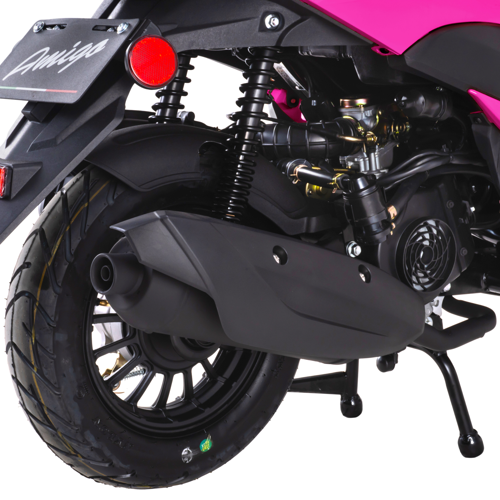 Double Global Brand 200 Gas Moped Adult Gas Street Moped with 12" Wheels! LED Headlight!