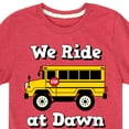 thumbnail image 3 of Instant Message - Transportation - We Ride At Dawn School Bus - Toddler & Youth Short Sleeve T-Shirt, 3 of 6