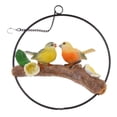 thumbnail image 4 of DOLITY 2Pcs Decoraitve Resin Bird Perching Branch with Iron Hoop, 3, 4 of 7