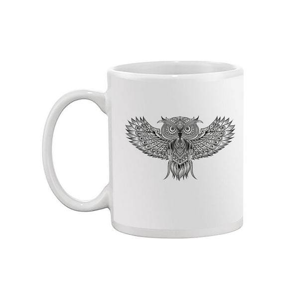 Flying Owl In Zentangle Style Mug - Image by Shutterstock