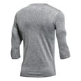 thumbnail image 6 of ZCFZJW Lightweight Breathable Shirts for Men Casual 3/4 Length Sleeve Crewneck Basic Workout Tees Shirt Loose Regular Fit Cotton T-Shirt Tops Gray L, 6 of 9