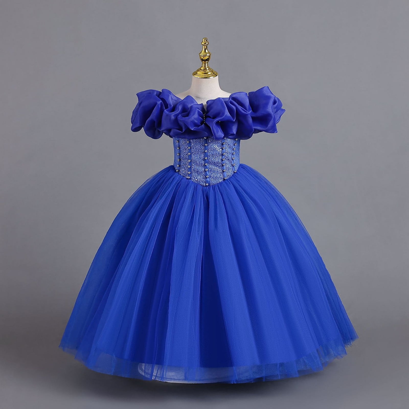 Little Girls Dresses Girls Flower Girl Dress Sleeveless Tulle Dress Party  Dress for Girls Blue Dress for Girls Toddler Tulle Dress Girls Birthday  Party Dress 12-13 Years - Walmart.com
