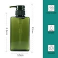 thumbnail image 2 of 3Pack Refillable Shampoo and Conditioner Bottles, 150ml Plastic Pump Dispensers, Square Empty Bottle for Body Wash, 2 of 6