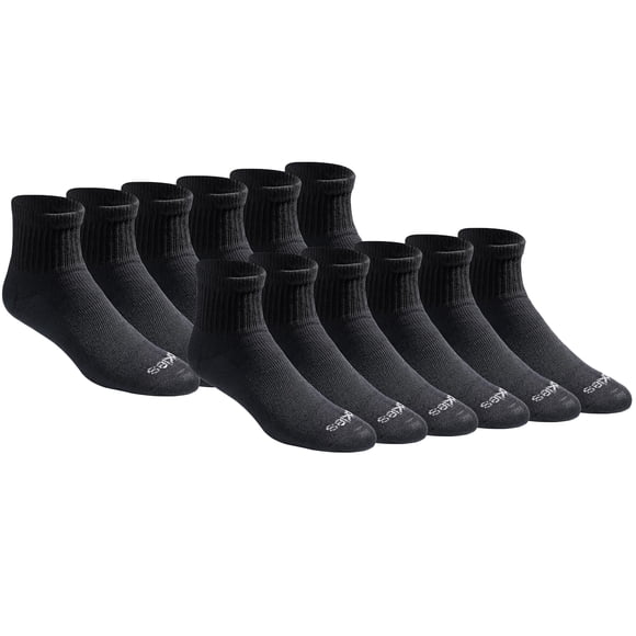 Calcetines Dickies Dri-Tech Moisture Control Quarter para hombre, negros