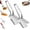 2Pcs-B, variant on Stainless Steel Grill Clamp, Anti-Scald Extended Handle Spatula Tongs, Stainless Steel Cooking Tongs, Slotted Double Spatula