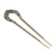 thumbnail image 2 of Pinza para el pelo estilo vintage con forma de U de metal y diamantes de imitación para moño, accesorio para la cabeza Azul, 2 of 9