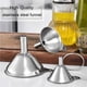 thumbnail image 3 of Lakatay Embudos de acero inoxidable Juego de 3 embudos grandes y pequeños Mini embudo de cocina de metal de grado alimenticio para transferir aceites esenciales Líquidos Líquidos Embudos pequeños para, 3 of 5