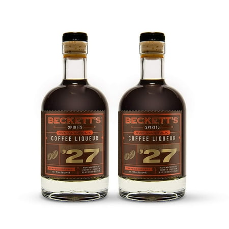 Beckett's '27 | COFFEE LIQUEUR | Non-Alcoholic Spirits for Cocktails & Mocktails | Distilled Botanicals | Gluten-Free NA Liquor | 375 ml Bottle (Pack of 2)