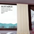 thumbnail image 4 of WHAMVOX 2Set Boho Drapes For Kitchen And Bathroom Beige Polyester Privacy Maintaining Embroidered Curtains, 4 of 8