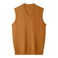 thumbnail image 4 of RMGVDSD Men Sweater Vest Mens Sweater Vests Casual Fall Sleeveless V Neck Knit Pullover Comfortable Fit Business Formal Waistcoat Sweater Coat Casual Dress Sweater, 4 of 4