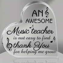 Music Teacher Appreciation Gifts For Women Acrylic Gifts Thank You Gifts For Music Best Teacher Gifts Keepsake For Piano Guitar Violin Teacher For Teacher Appreciation Day (Fresh Style)