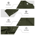 thumbnail image 4 of FAIWAD Long Sleeve Shirts for Mens Casual Lightweight Button up Stretch Ribbed Pullover Athletic Gym Workout Tops, 4 of 9