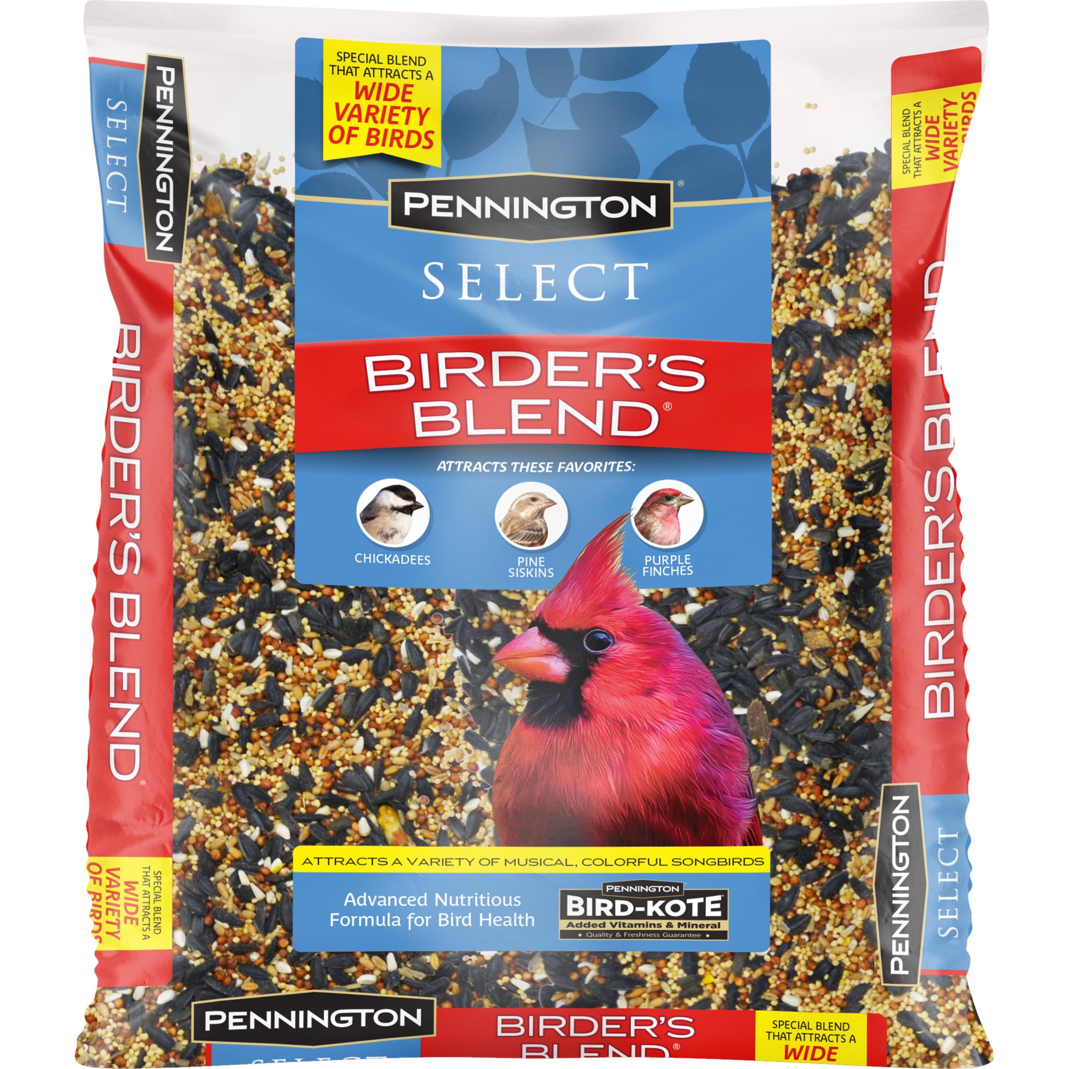 The Pioneer Woman Breezy Blossom Squirrel-Proof Lantern Bird Feeder and Pennington Select Birder's Blend Wild Bird Seed, 14 lb Bag