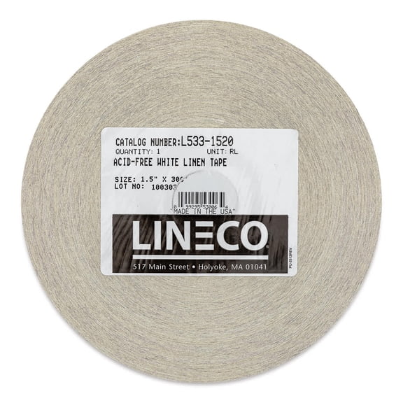 Lineco Gummed Linen Tape - 1 1/2" x 300 ft, White