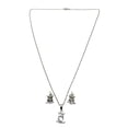 thumbnail image 4 of COLLAR DE BUHO BLANCO DE PLATA CON ARETES, 4 of 5