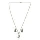 thumbnail image 4 of COLLAR DE BUHO BLANCO DE PLATA CON ARETES, 4 of 5