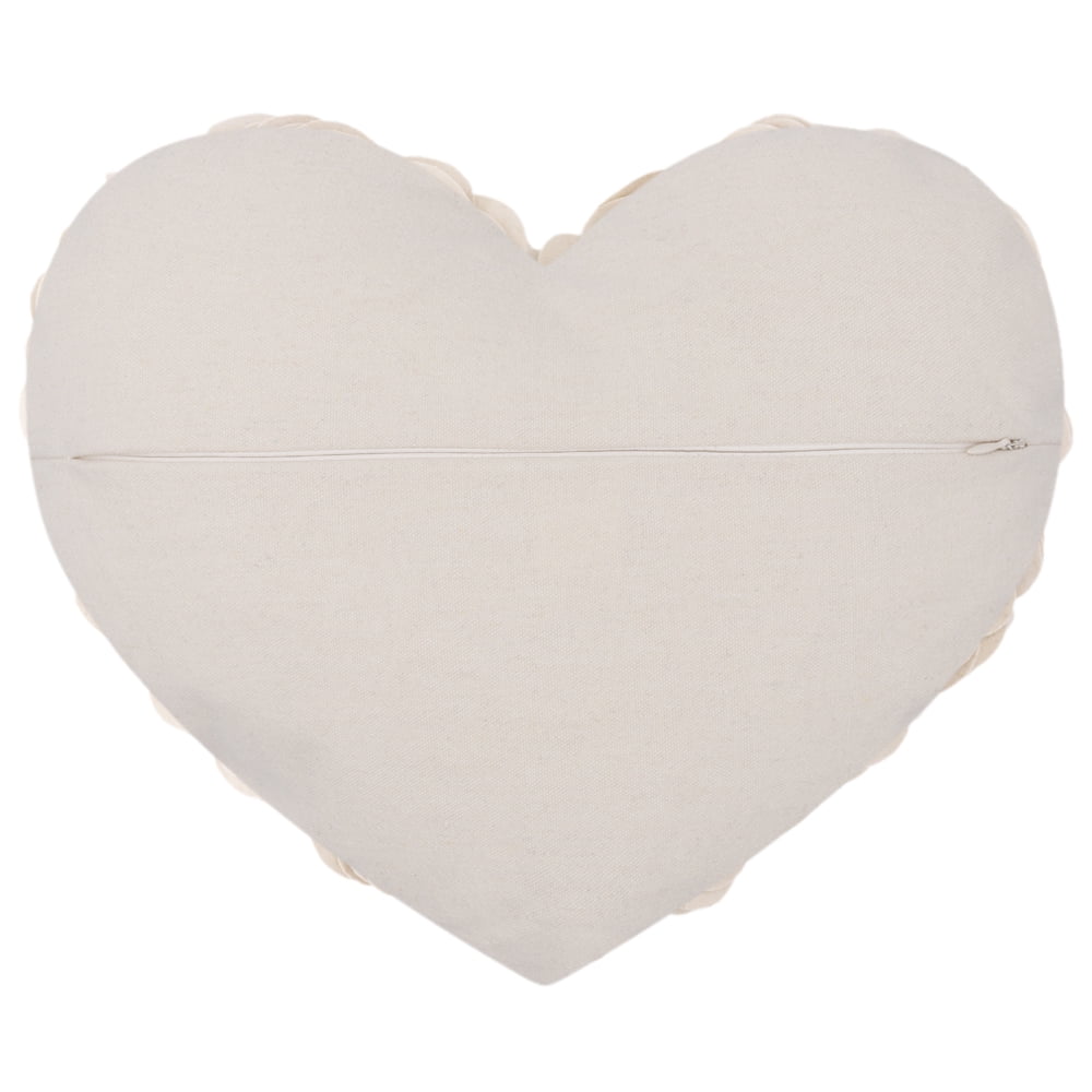 JWH Heart Throw Pillow Covers  Valentine's Day Gift for Girls Couch Bed Bedroom Chair 14x16inch Beige