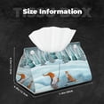 thumbnail image 5 of Pofeuu Gnome And Red Fox Fishing Print Tissue Box Cover, Modern Decorative PU Leather Rectangular Tissue Box Case Organizer Holder for Vanity Countertop, Night Stands, Livingroom, 5 of 7
