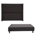 thumbnail image 1 of Box Base Cama Matrimonial + Cabecera Lugo Negro Dicasa Black, 1 of 8